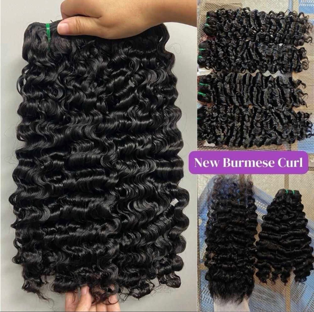 12A Grade Burmese Curls 5x5 Closure HD Lace