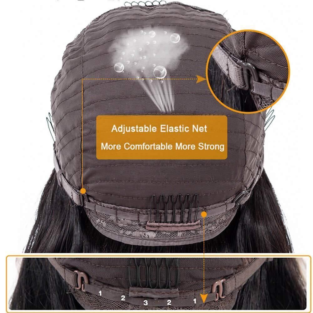 4x1 T Part Nature Black Water Wave Bob Human Hair Wigs