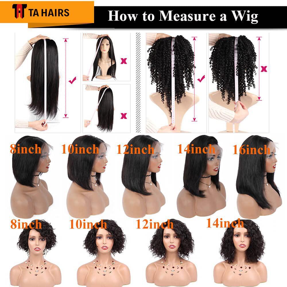 4x1 T Part Nature Black Water Wave Bob Human Hair Wigs