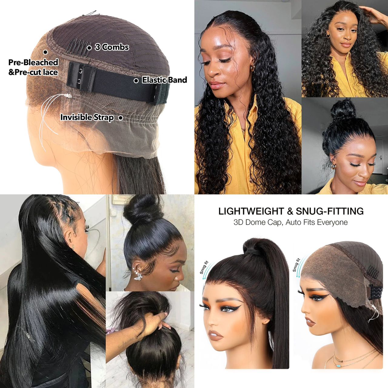 360 Full Lace Wig Glue-less