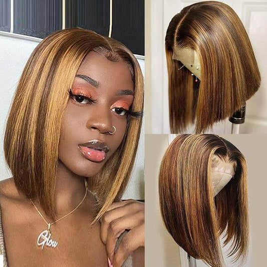 P4/27 14A T Lace BOB Wig Straight