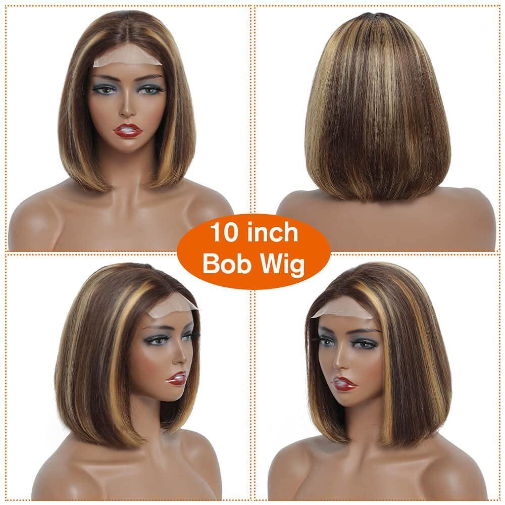 P4/27 14A T Lace BOB Wig Straight
